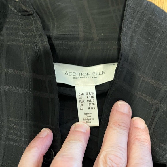 Addition Elle Black Textured Plaid Tunic - Size X - Picture 2 of 9